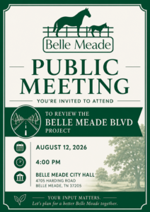 Public Meeting Notice for August 12th at 4:00 pm at City Hall